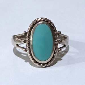 Sterling Silver 925 Turquoise Ring Sz 8.5